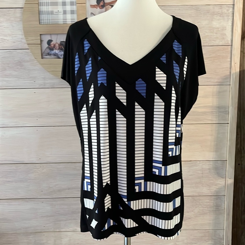 Worthington Black Blue Top XLP